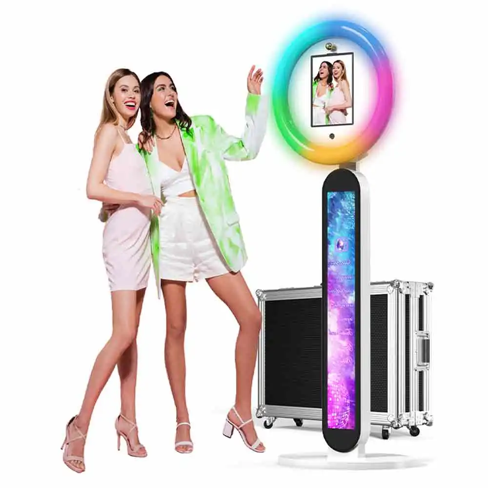 

Ipad Photo Booth Compatible with Any Ipad Selfie Photobooth Free Logo APP Control Metal Shell Selfie Station photobooth Machine