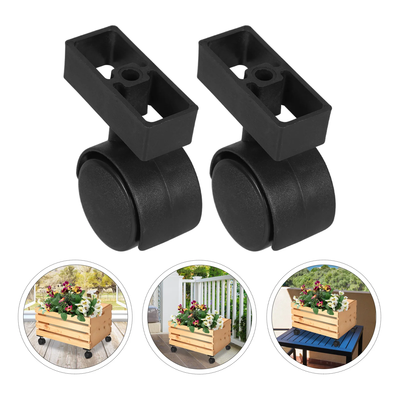 

4Pcs Replacement Wheels for Balcony Vegetable Box Accessories Easy Installation Portable Space Saving Movable Flower Pot Holder