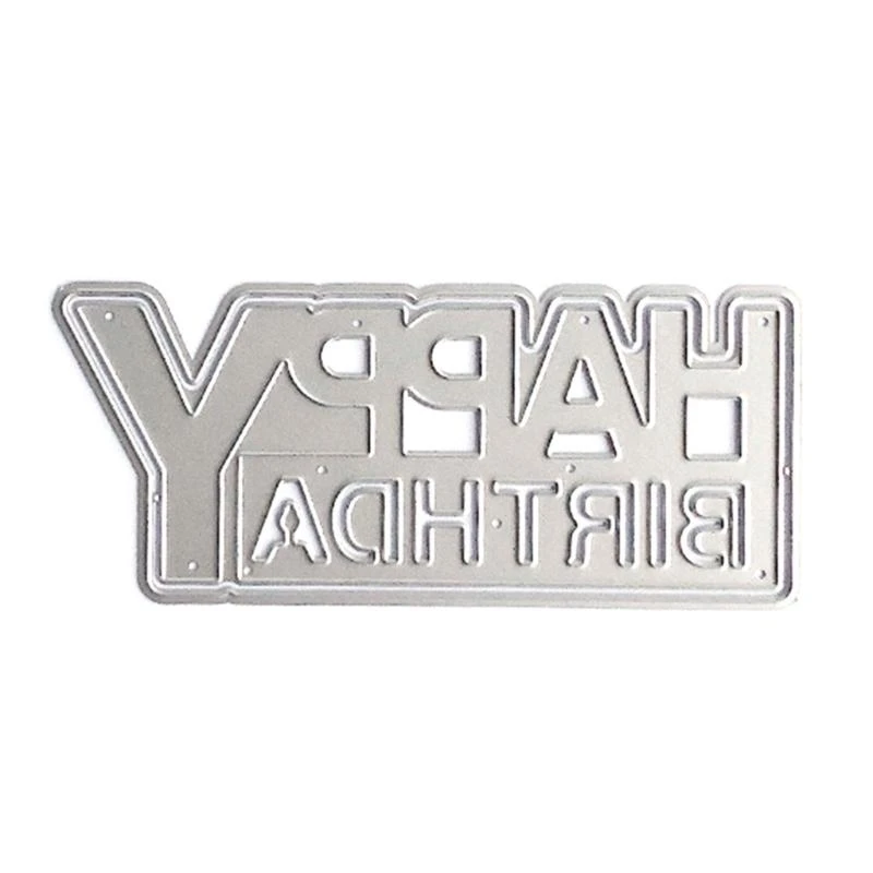 

Happy Birthday Die Cut Scrapbooking Cutting Dies Templates For Scrapbooking Journal Packaging Photo Album Embellishment