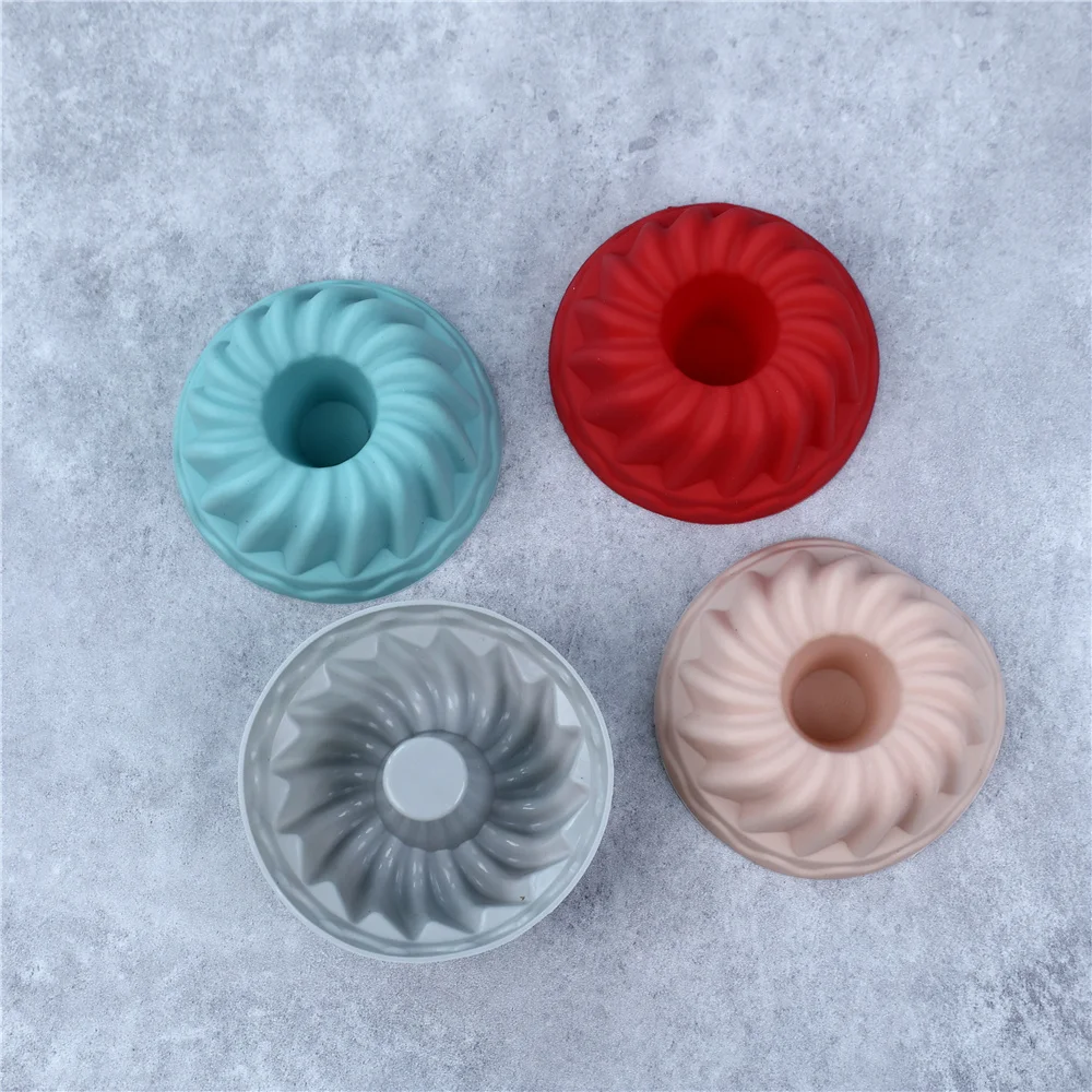 12pcs Egg Tart Mold Reusable Pudding Mold Non-Stick Silicone Cookie Pastry Oven Baking Moulds Kitchen Accessories Pastry Tools