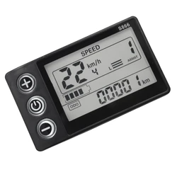 Dashboard Controller 24V 36V 48V 60V S866 Waterproof 6PIN Electric Bike LCD Display For Electric E-Bike Scooter