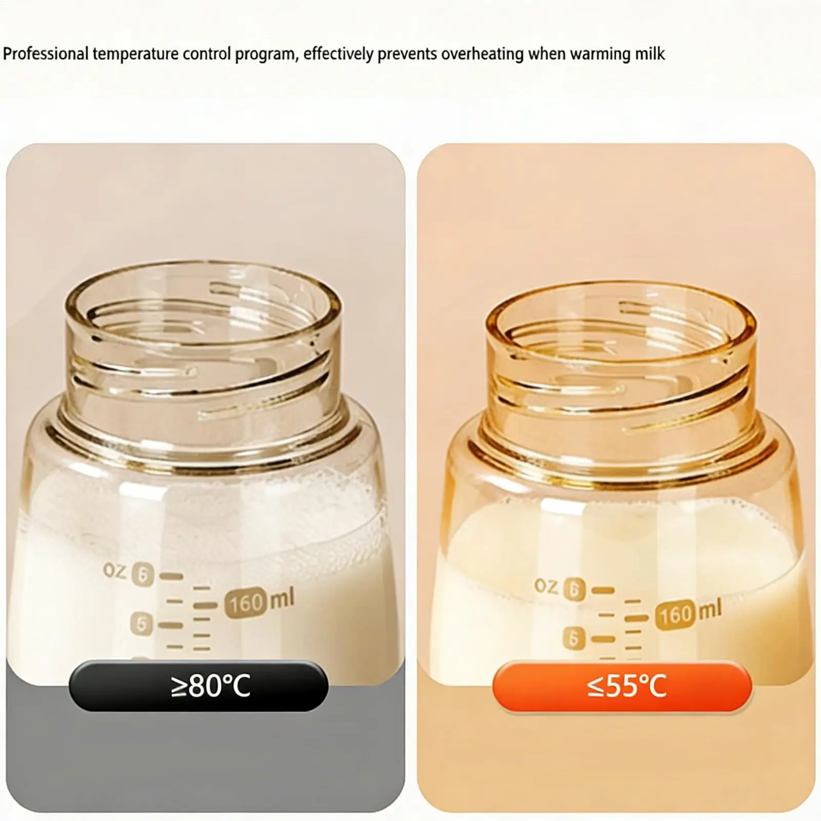 Portable Bottle Warmer Travel Baby Bottle Warmer for Breastmilk On TheGo Travel Bottle Warmer Leak-Proof Multifunl Milk Warmer