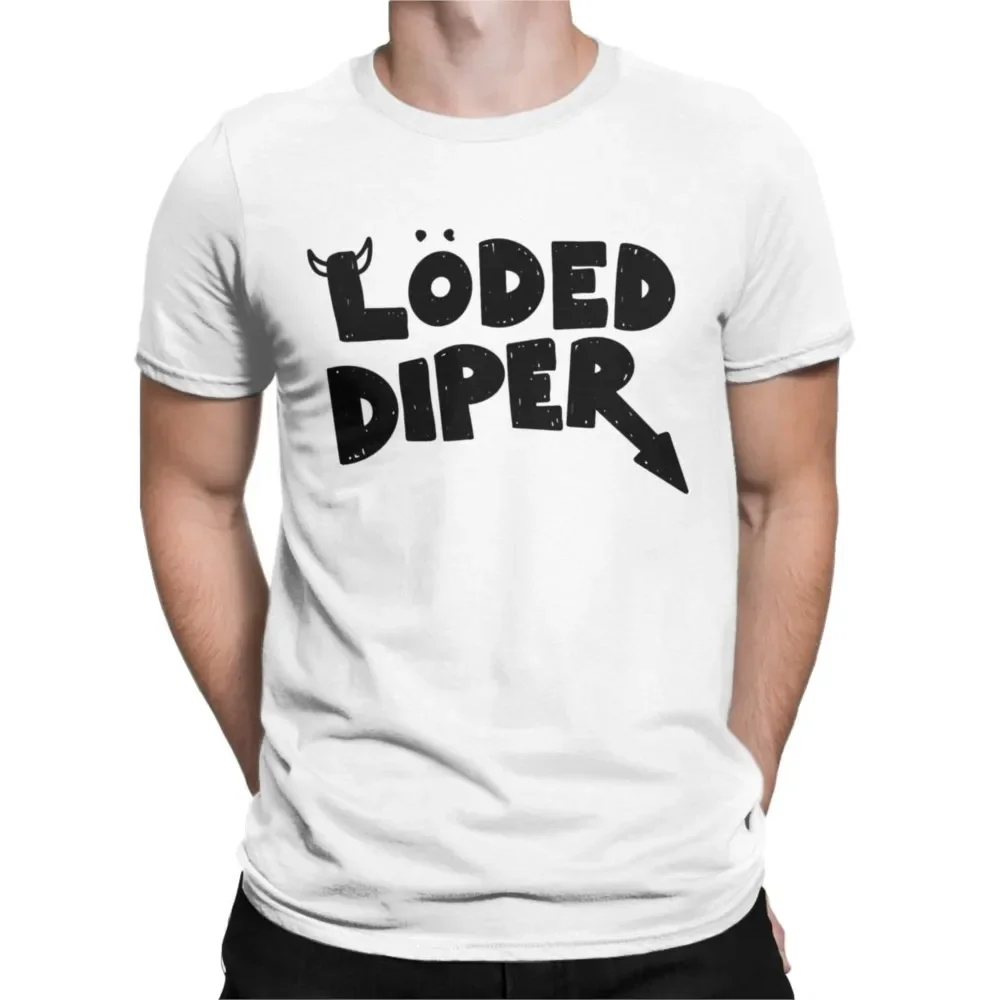 Men's LODED DIPER Diary Of A Wimpy Kid T Shirt Funny Rock Band Cotton Tops Amazing Short Sleeve Crewneck Tees Printed T-Shirt