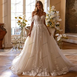 Vintage Wedding Dresses Charming Bridal Gowns Lace Appliques Off The Shoulder Robes Sleeveless Vestidos De Novia Customized 2025