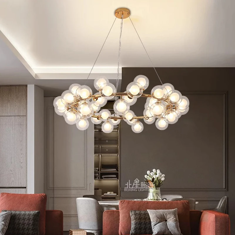 Modern LED Chandeliers for Home Decor, Luzes penduradas, Sala de estar, Sala de jantar, Iluminação interior