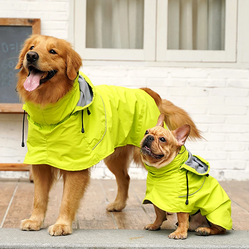 

Waterproof Dog Raincoat High Collar Nylon Rainwear Adjustable Pet Jacket Xs Size For Small Dogs Durable Outdoor Gear Supplies