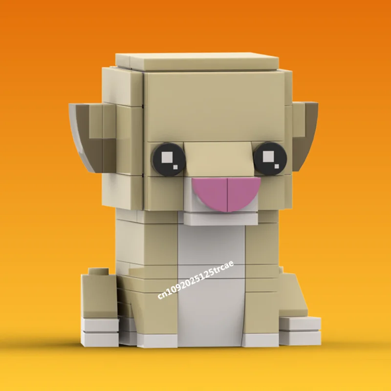 新しい人気のライオンアニメーションシリーズモックキャラクタースクエアヘッドフィギュアモデルブロック Diy クリエイティブアイデア子供のおもちゃ誕生日プレゼント