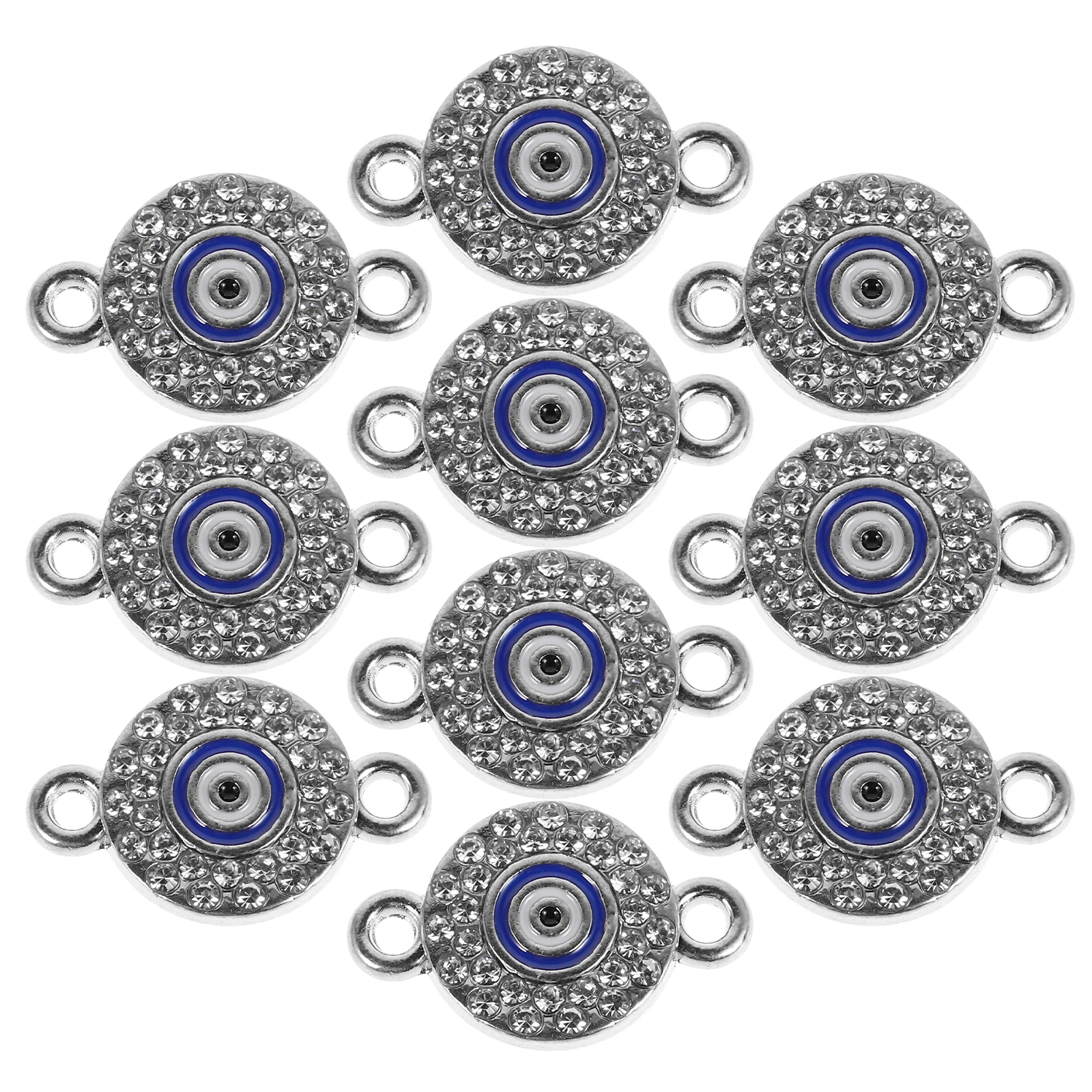 

10 Pcs Eye Charm Bracelet Evil Eye Hanging Necklace Scatter Beads Alloy Charms Pendant Accessories Women Jewelry Making