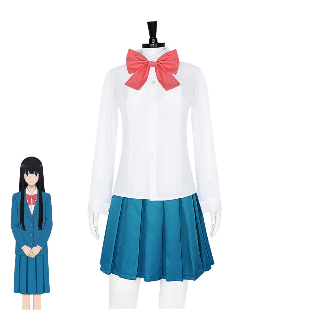 Anime Kimi Ni Todoke: From Me To You Kuronuma Sawako Cosplay Costume, Japon, Corée du Sud, JK School Uniform Wig, Woman Lovely Imbibé