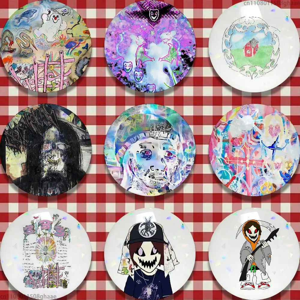 Bladee D-Drain Gang 333 Pins 58mm Cute Cartoon Badge Handmade Brooches for Backpack Accessories Jewelry Gifts