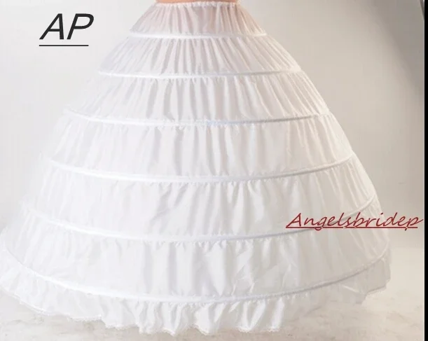 New 6 Hoops Petticoats Bustle for Ball Gown Wedding Dresses Underskirt Bridal Accessories Bridal Crinolines