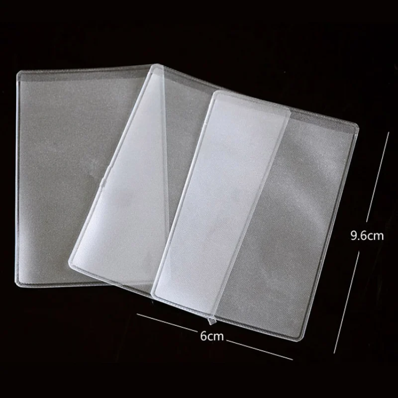 10pcs/lot ID Credit Card Cover Bag Sleeve Name Visiting Card Dustproof Protective Case Transparent Frosted Available