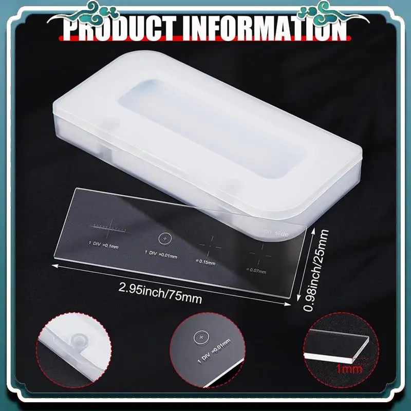 سهلة الاستخدام 0.01 مللي متر المجهر معايرة الشريحة حاكم عبر المرحلة المجهر شبكاني معايرة كاميرا حاكم #6