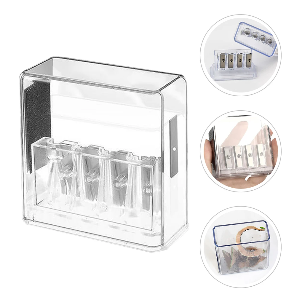 

4 Holes Manual Pencil Sharpener For School Crayon Classroom Charcoal Pencils Fast Sharpening Bright Color Easy