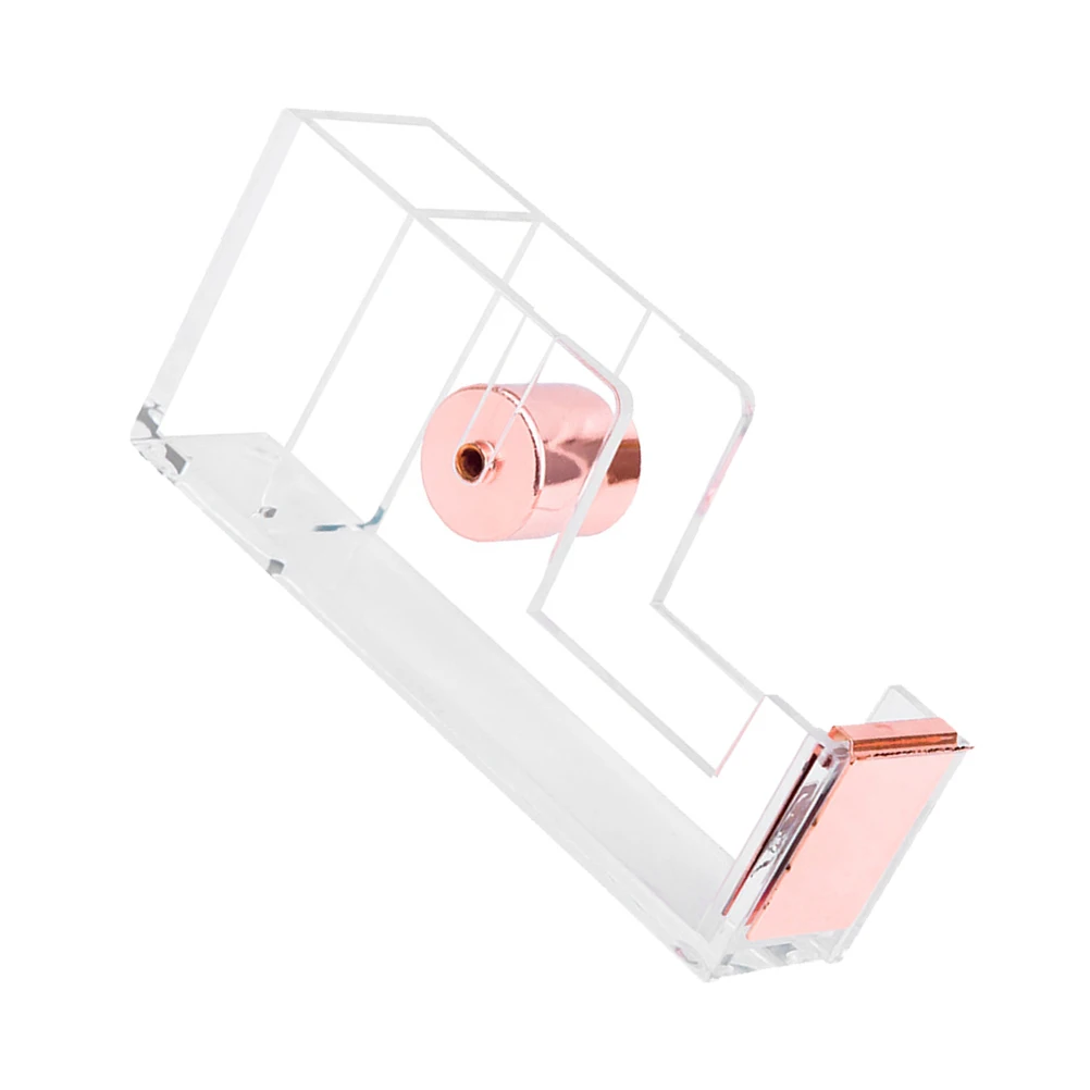 

Acrylic Alloy Acrylic Tape Dispenser Dispenser Portable Pink Rose Gold Office Supplies Scrapbook Art Use