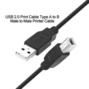 Bilashmart High Quality USB 2.0 Printing Cable USB Type A to B Male to Male Printer Cable Canon Epson HP Label Printer DAC USBP rinter