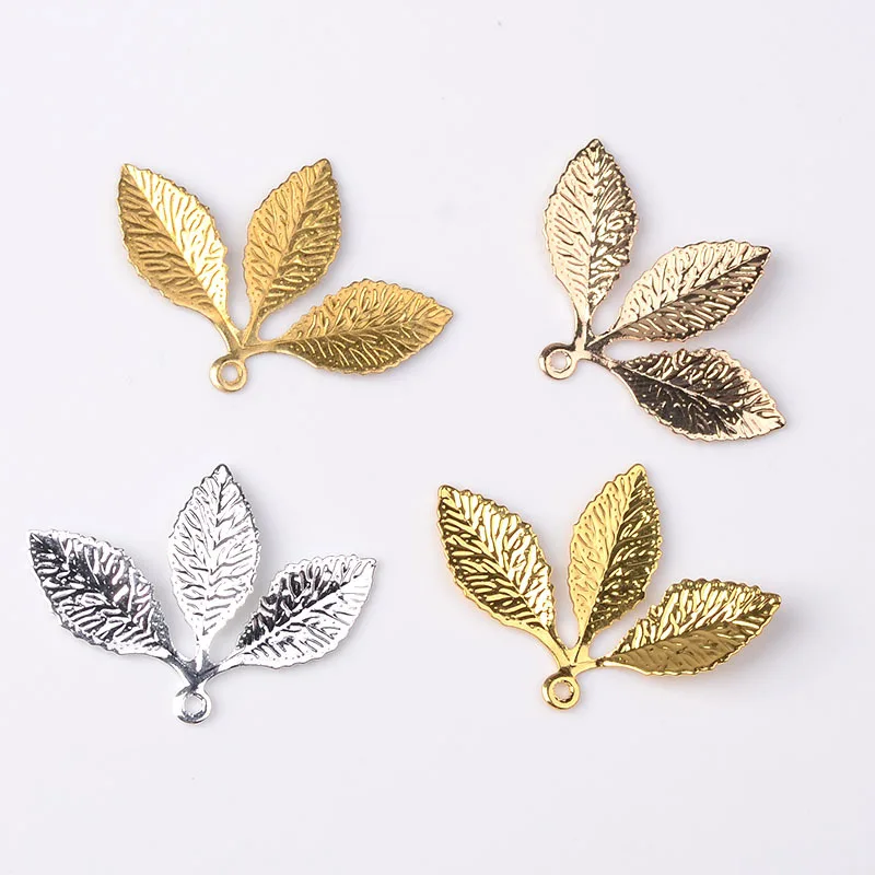 New DIY antique style, copper leaf three-dimensional hairpin, hair crown handmade accessories, bridal phoenix crown material pro