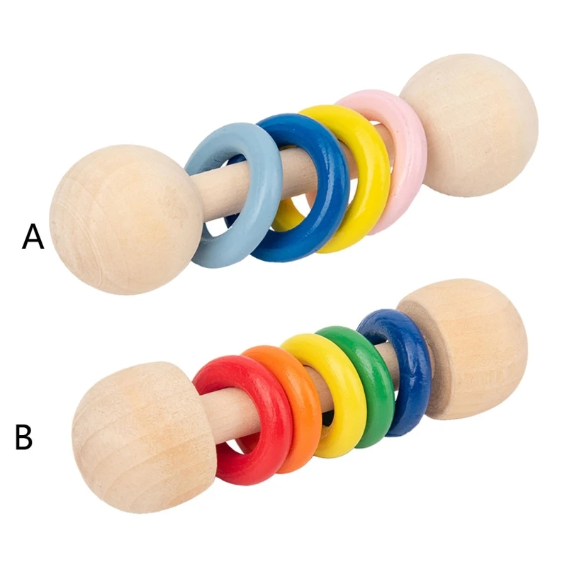 

Kids Rotating Rattle with Inside Finger Training for Sleeping/Playing D5QA