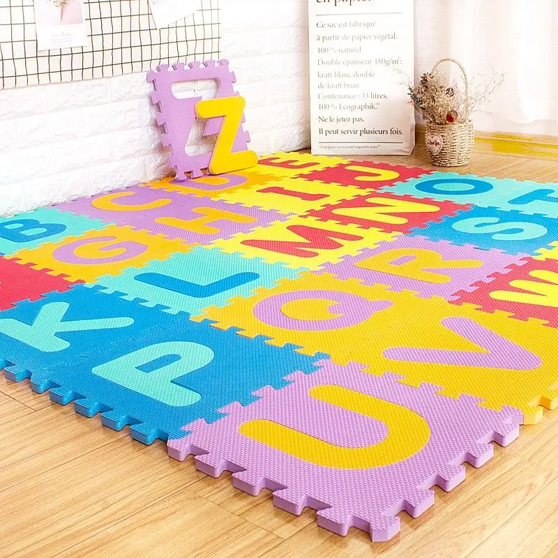 10pcs/set Number Animal Word Pattern Baby Play Mat Puzzle Toys Kids Children Eva Foam Yoga Crawling Mats Floor Tapete