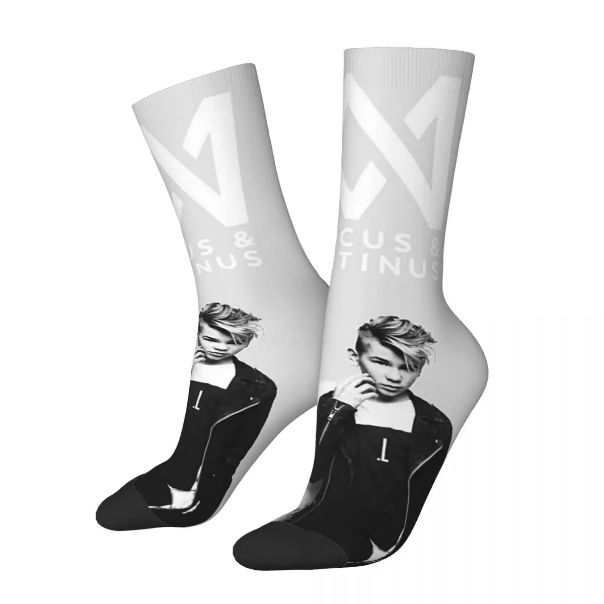 Hip-hop Marcus Martinus Singer MM Basketball Socks Polyester Middle Tube Socks for Unisex