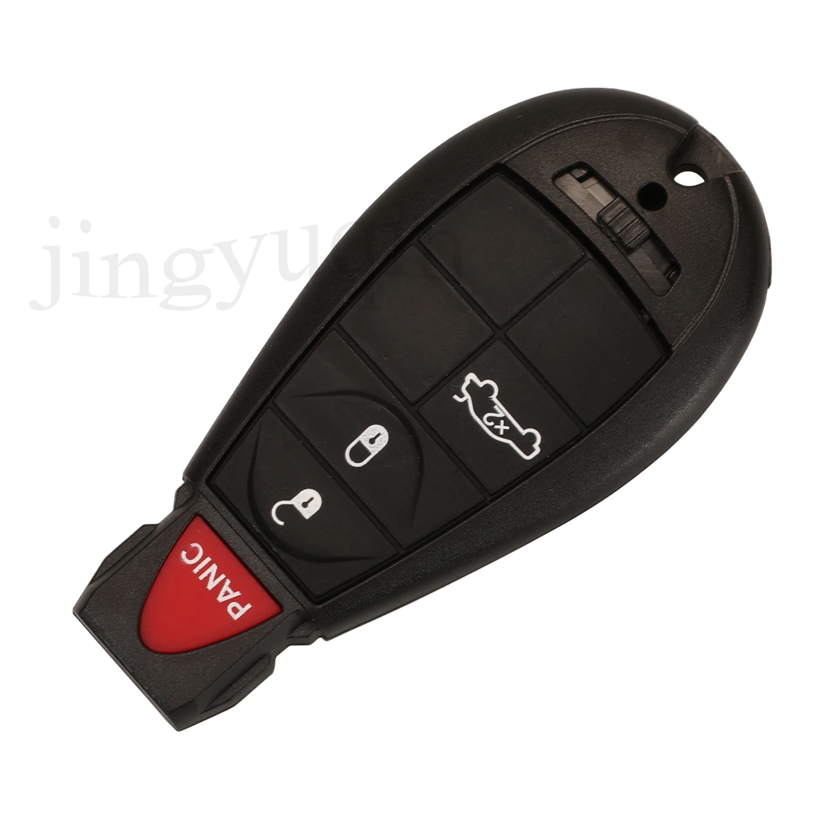 

Чехол для автомобильного ключа jingyuqin для Jeep Grand Cherokee, чехол для Chrysler Dodge Challenger Journey с 4 кнопками и удаленным лезвием