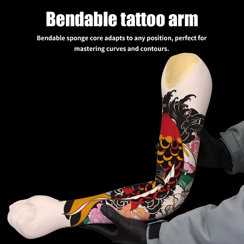 

3D Tattoo Practice Silicone Arm Simulation Reusable Arm Tattoo Practice Skin Training Model For Tattoo Artists & Beginners