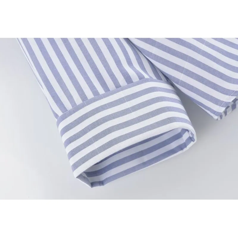 قميص نسائي بأكمام واسعة نمط نسائي بسيط فرنسي قمصان نسائية برقبة على شكل V قمصان وبلوزات كتان بياقة جوني #4