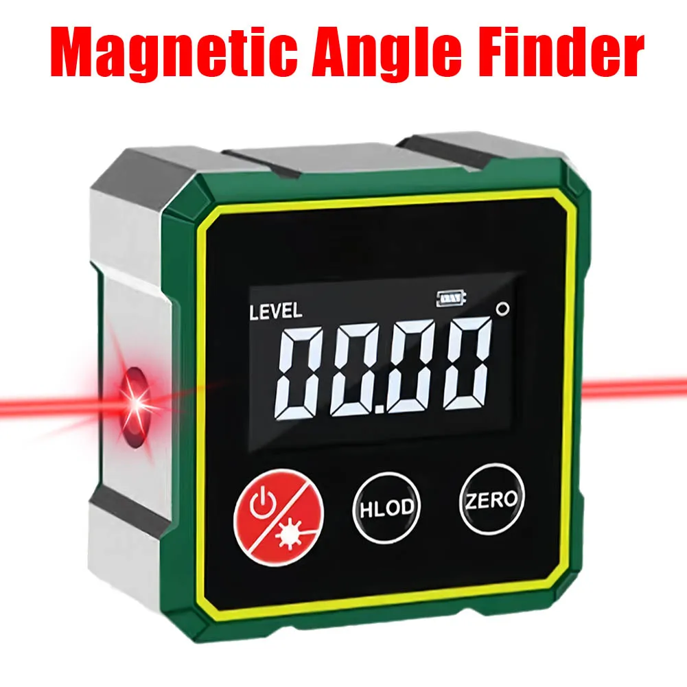 Magnetic Digital Angle Finder with LCD Backlight Gauge Protractor Inclinometer Level Magnets Level Ruler Angle Measurement Tool
