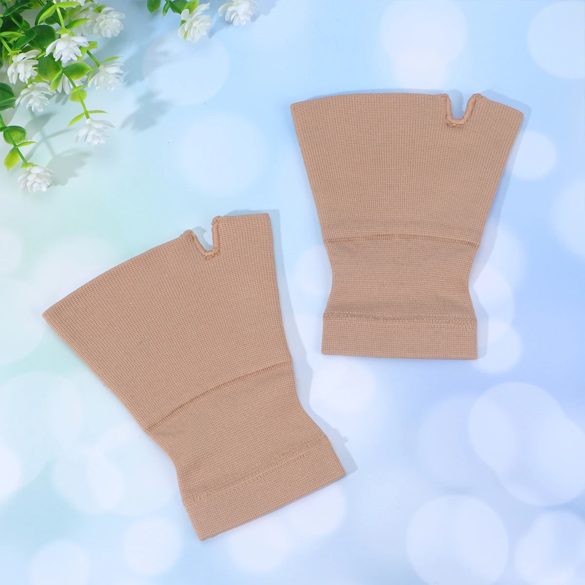 

4Pcs Sports Elastic Wrist Support Brace Skin Color Comfortable Wrist Protector for Tennis Football Basketball Volleyball