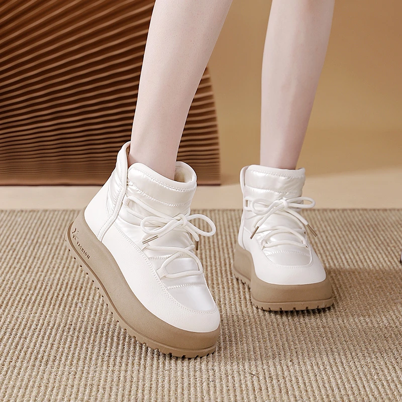 

Теплые женские ботильоны, зимняя удобная обувь на толстой подошве с мягкой подкладкой, женские повседневные спортивные зимние ботинки для скейтборда, обувь Botas Mujer