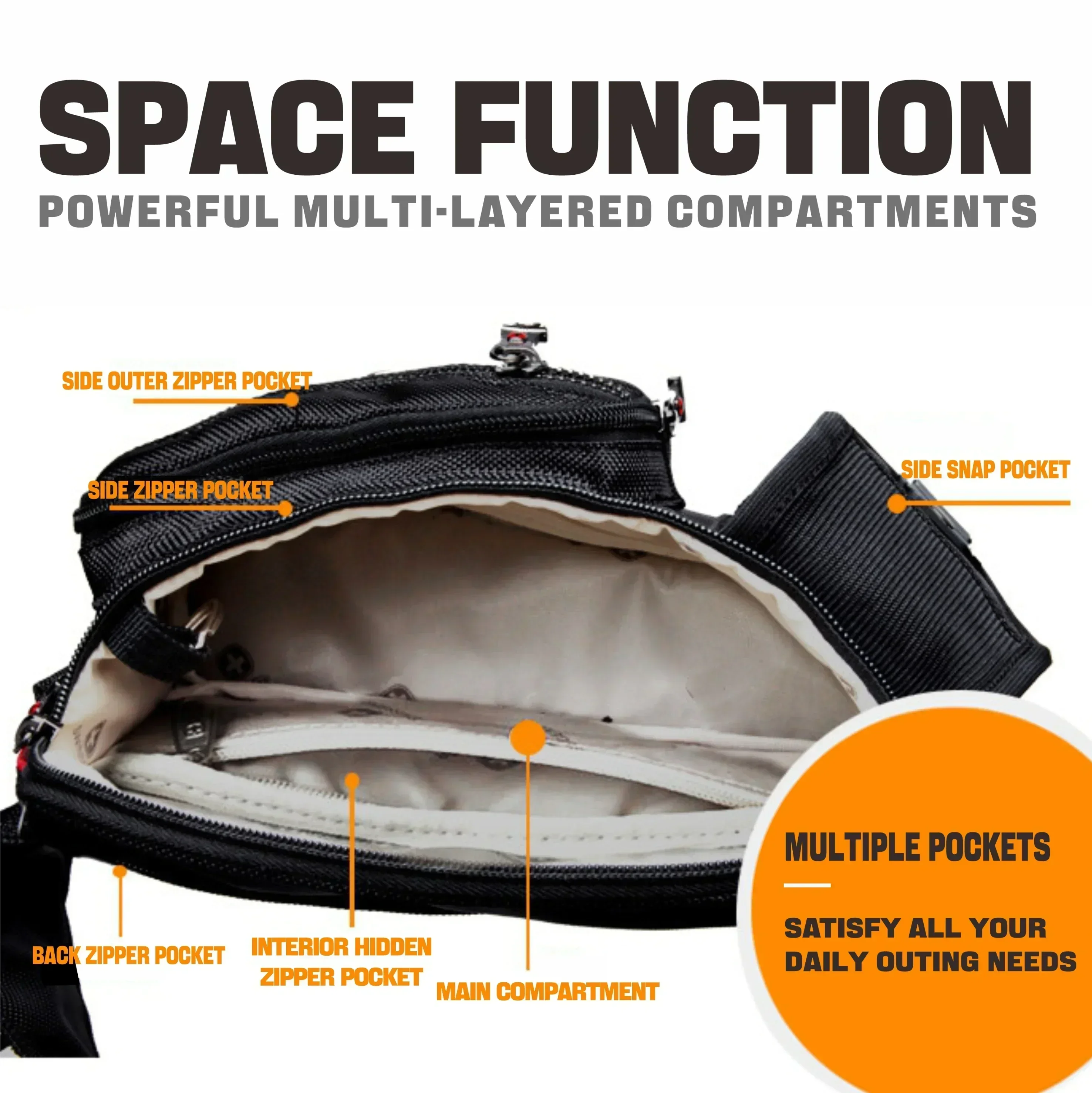 SWISS MILITARY Fanny Pack Multi Pocket Waterproof Practical Tool Waist Bag Outdoor Camping Climbing Waist Bag Hip Waist Packs