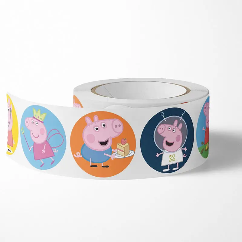 Kawaii Anime Peppa Pig George Colorful Decorative Stickers Cute Cartoon Peppa Handbook Stickers Children Prizes Toys for Girls