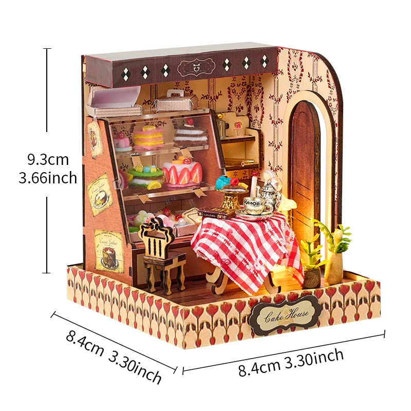 Novo diy kits de construção em miniatura de madeira mini casas de boneca de casa bonito com móveis casas de bonecas para amigos presentes de aniversário
