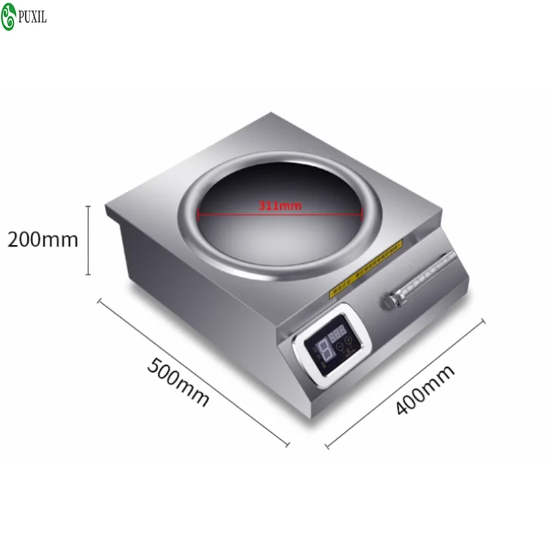 Commercial induction cooker 5000w high-power flat braised meat soup cooker 5kw stir-fry commercial induction cooker convenient