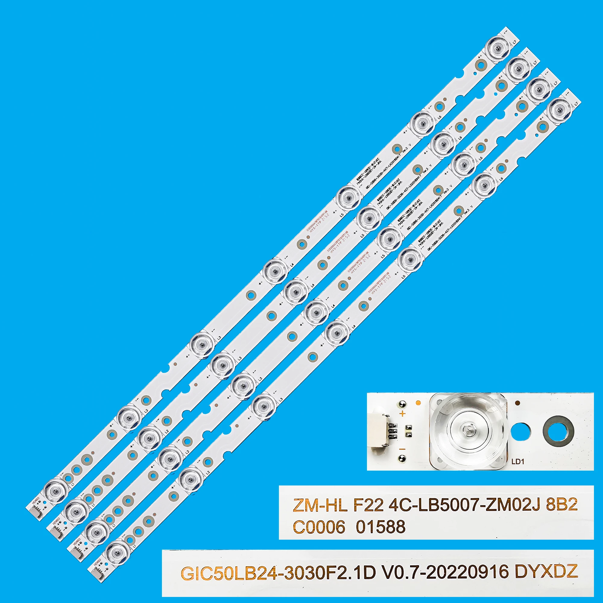 

Светодиодная подсветка 4C-LB5007-ZM02J89M для 50HR330M07A0 V1 YHF-4C-LB5007 YH02J-YH04J-ZM Thomson 50UD6306 50UD6676 50UD6696PS 50UD6406