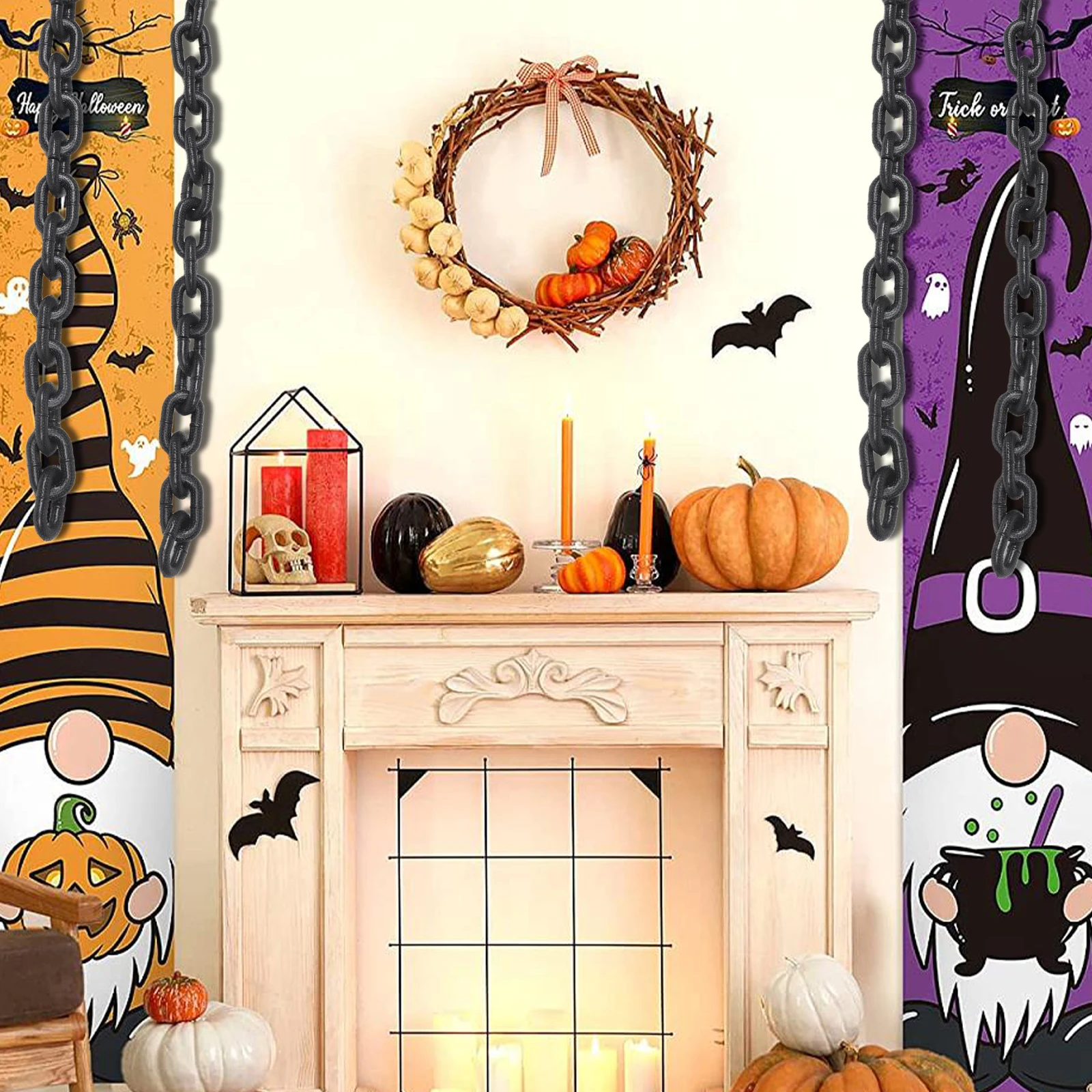 

Party Chain Halloween Costume Cosplay Chains Plastic Decorations Durable Realistic Toy Halloween Props For Costume Event Big