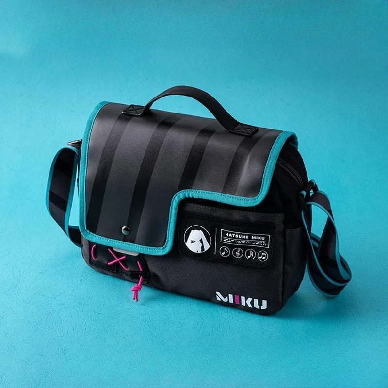 

New Hatsune Miku anime cute cartoon sweet girl printed magnetic buckle portable cross-body shoulder bag holiday gift wholesale