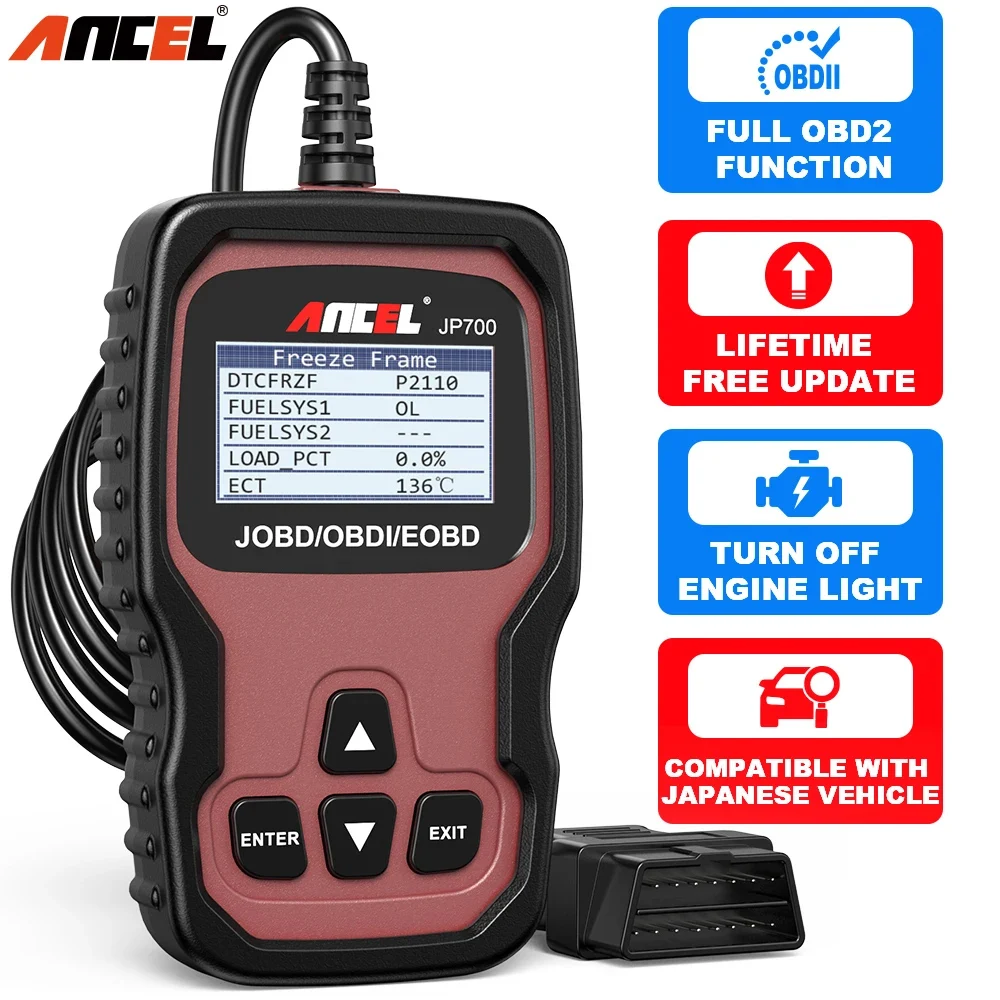 ANCEL JP700 OBD2 Auto Car Scanner JOBD Japanese Scanner Tool For Toyota Nissan Honda Mazda Mitsubishi Automotive Diagnostic Tool