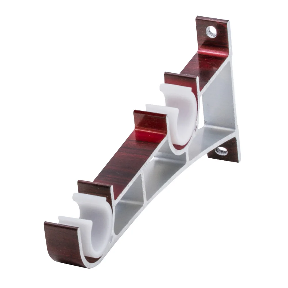 2 قطعة قضيب الستارة قوس مزدوج المعادن الدورية قوس مستقرة جدار جبل الناقل للستائر الثقيلة قضبان الستائر