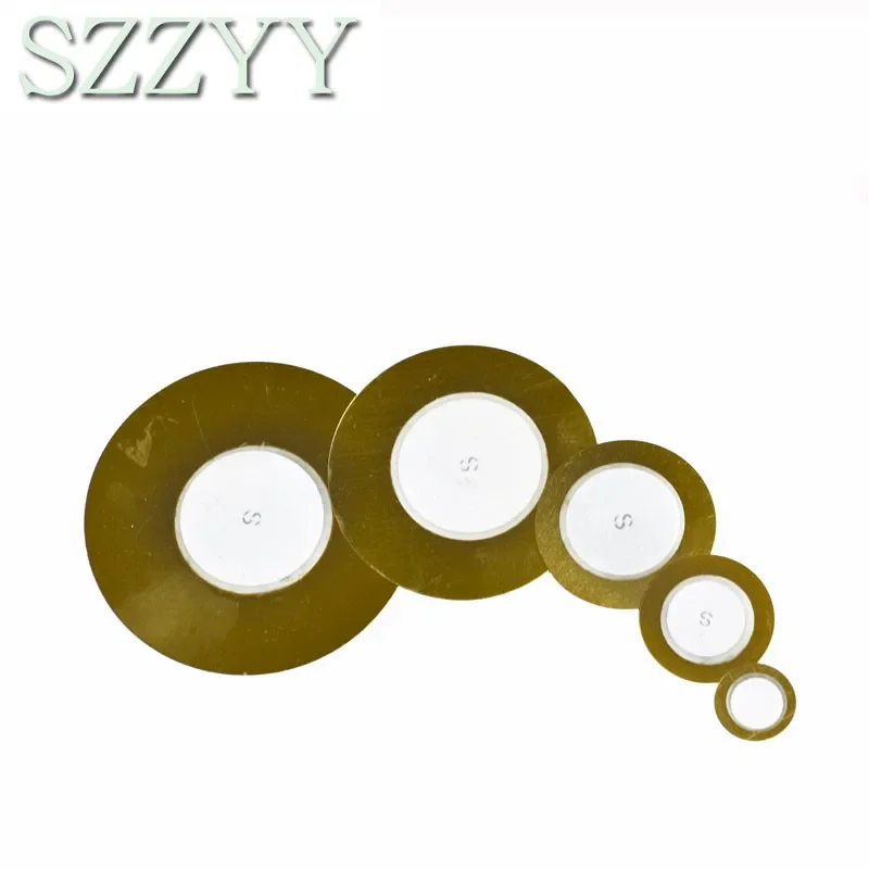 10 قطعة عناصر بيزو الطنان أسلم الاستشعار الزناد طبل القرص النحاس بيزو المتكلم 12 مللي متر 20 مللي متر 27 مللي متر 35 مللي متر 50 مللي متر كهرضغطية