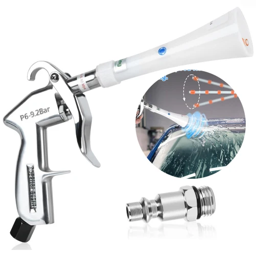 

Пневматический пистолет Регулируемая насадка для продувки воздухом, пистолет для очистки Быстро выдувает грязь и пыль от поверхности работает с воздушным компрессором