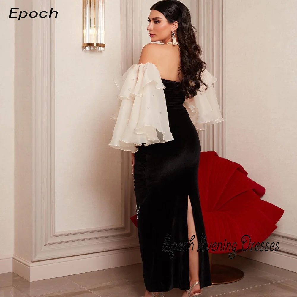 Epoch Evening Dress Straight فساتين مناسبة رسمية Elegant Strapless Puff Sleeve High Split Homecoming Prom Gown Sexy Women 2024