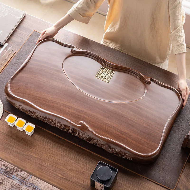 Valet Decorative Tea Tray Ceramic Serving Wooden Accessories Table Tea Tray Hospitality Tableware Bandeja Madera Home Products 5