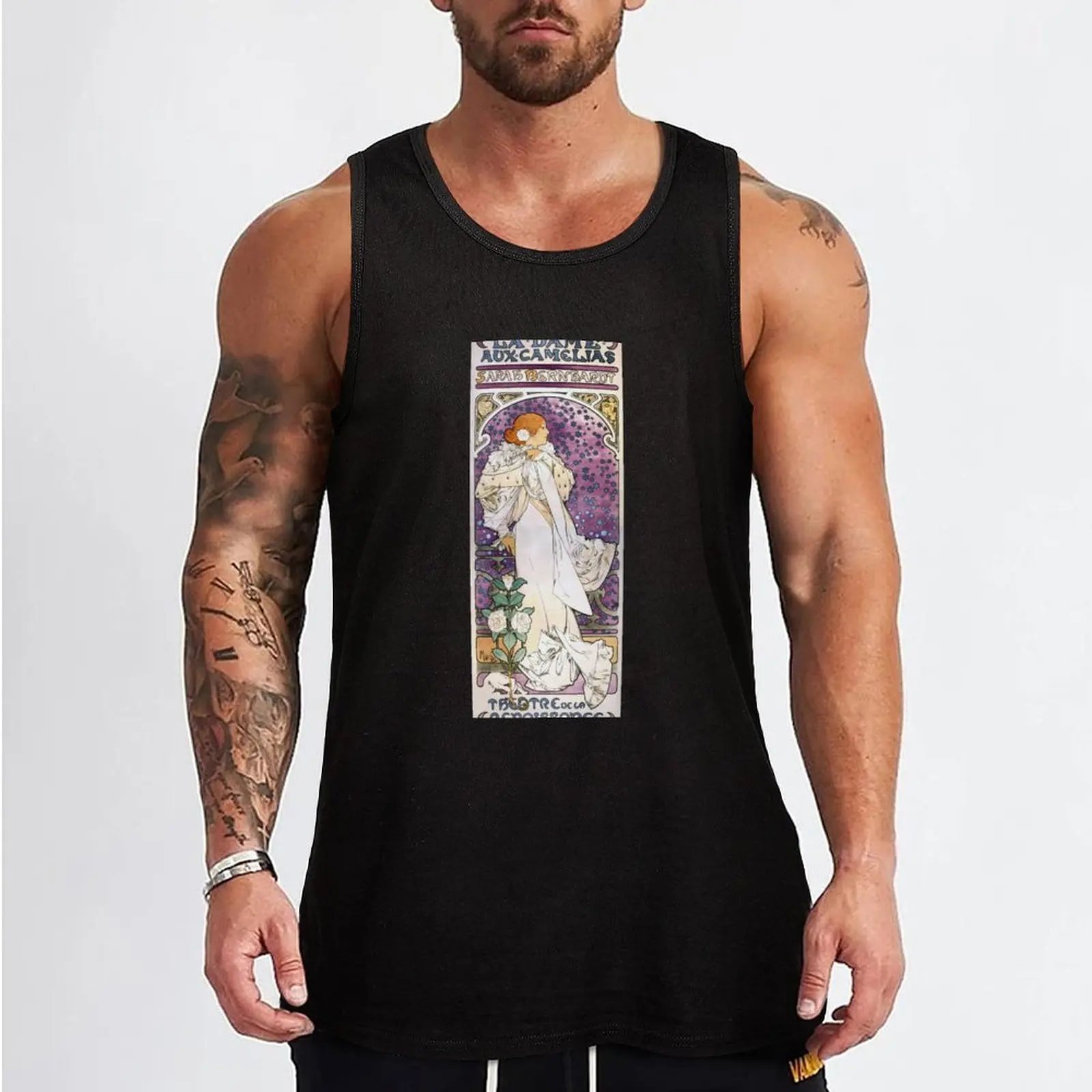 The Lady of the Camellias - Alphonse Mucha - 1896 Tank Top t-shirts for men summer running shirt underwear