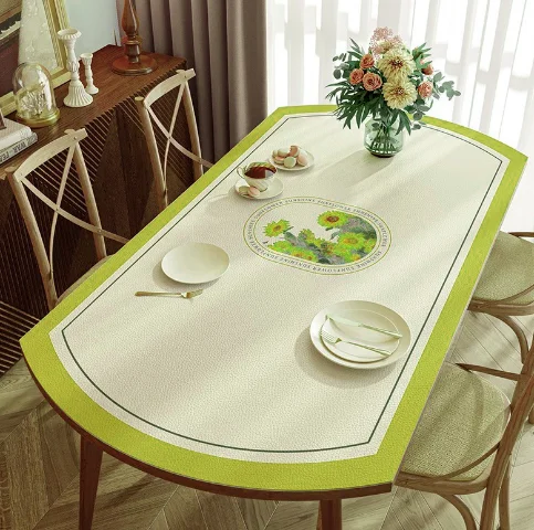 M2127 Oval tablecloth  Scalable Round Table  Waterproof and oil resistant  Anti scalding and non washable  Table mat