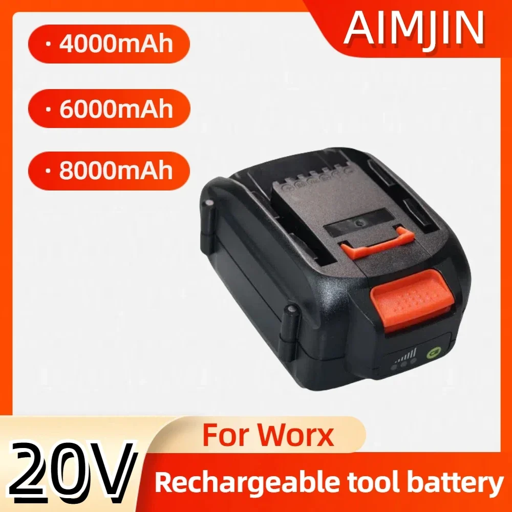 

20V 4000/6000/8000mAh Lithium-Ion Large-Capacity Battery Suitable for WORX Power Tool WORX Replacement Battery