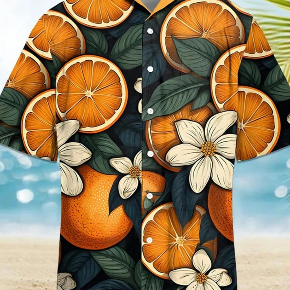 

Hawaii Style Tropical 3D Printing Men's Shirt Summer Shirt Casual Holiday Summer Spring Turndown Short Sleeve Stretch Shirt