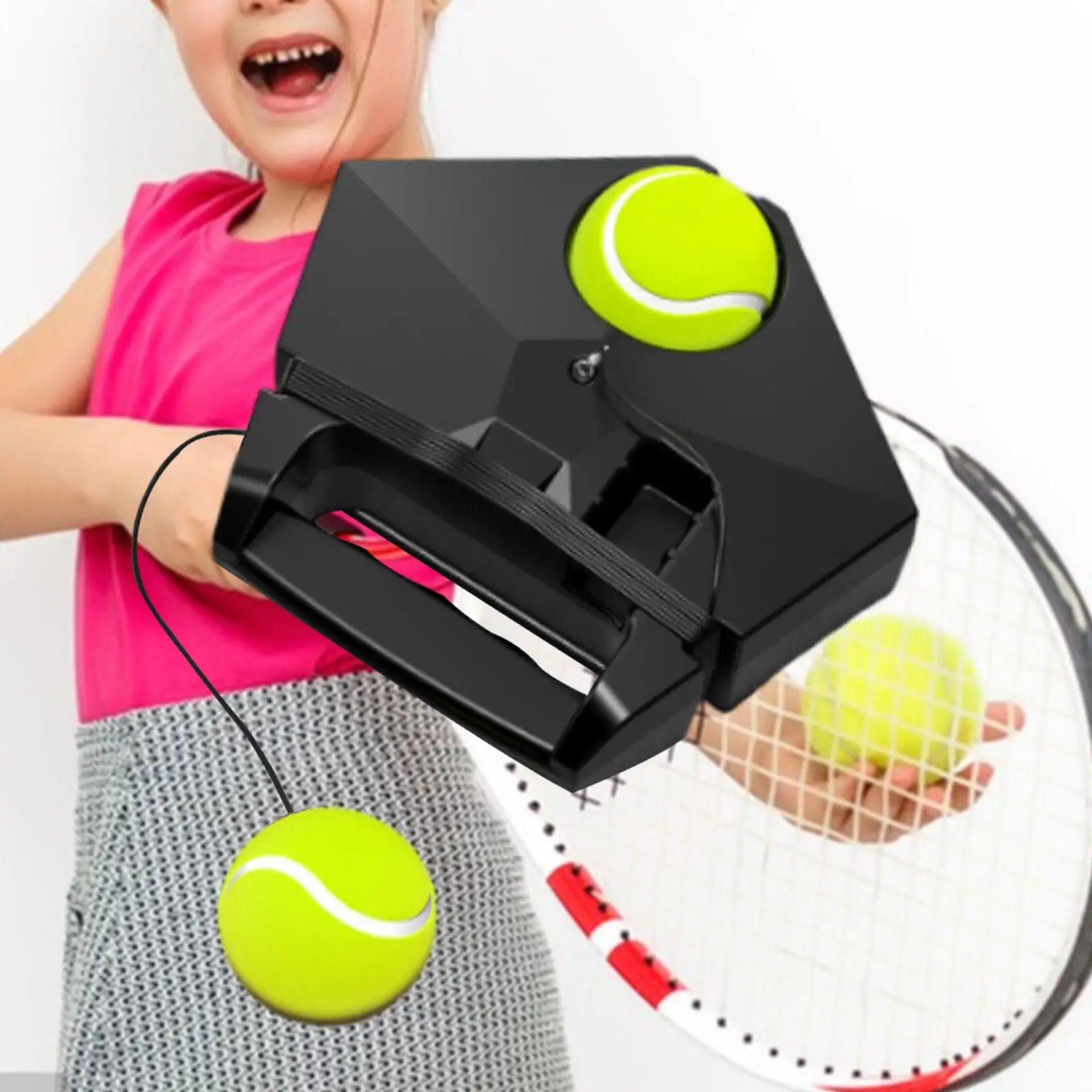 Single Tennis Ball Trainer Easily Install for Beginner Tennis Baseboard