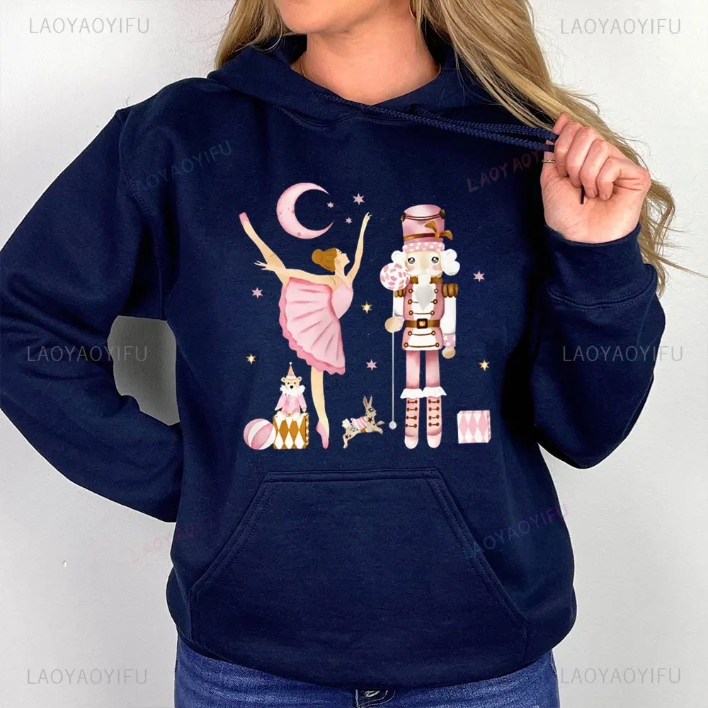 Nutcracker Ballet Women Sweatshirt Hoodie Nutcracker Pullovers Christmas Nutcracker Men Long Seleeve Hooded Christmas Sweatshirt