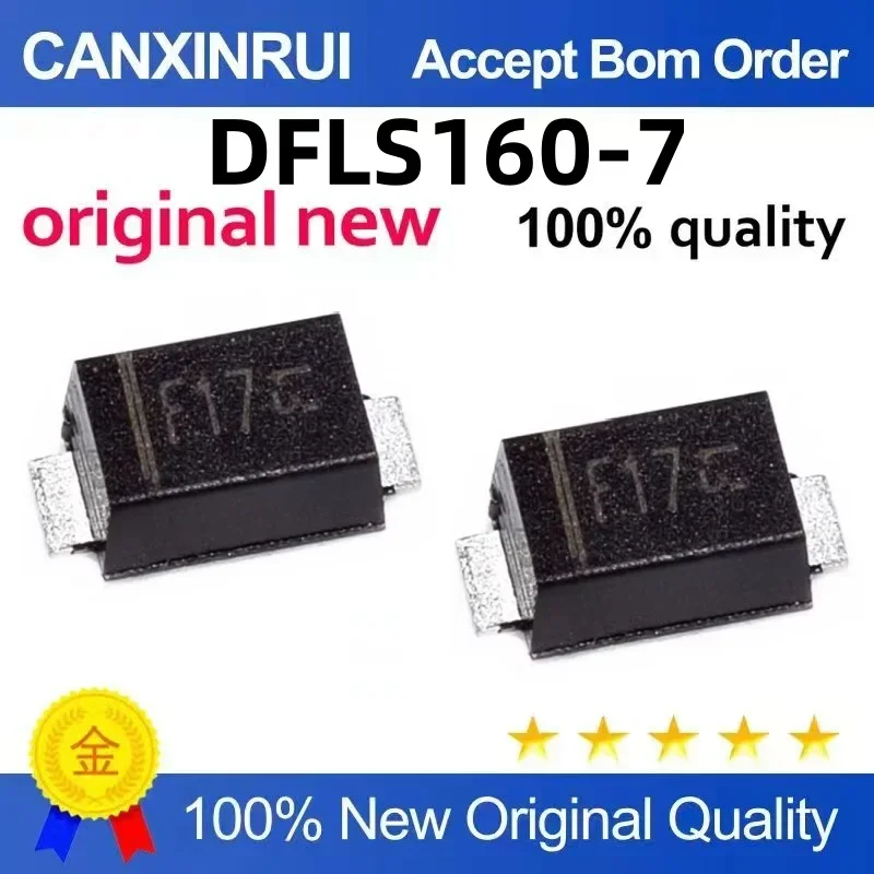 (5-100 pieces) DFLS160-7 silk screen F17 1A/60V SOD-123FL surface mount Schottky diode chip IC
